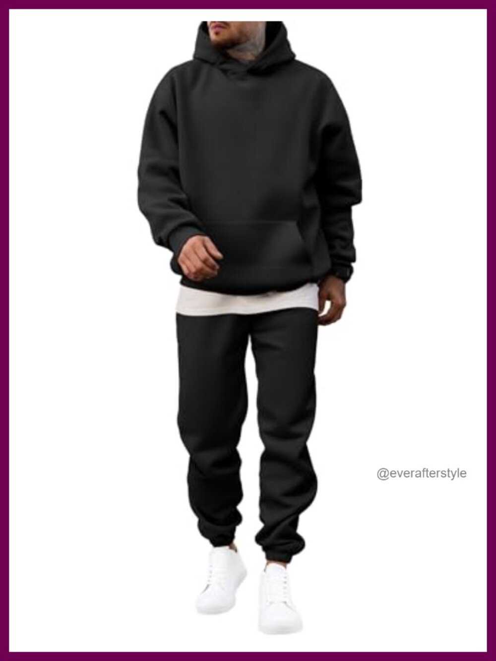 Men's 2 Piece Sweatsuit Hoodie and Jogger Set Fleece Lined